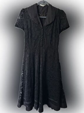 Miusol Black Lace Fit & Flare Dress